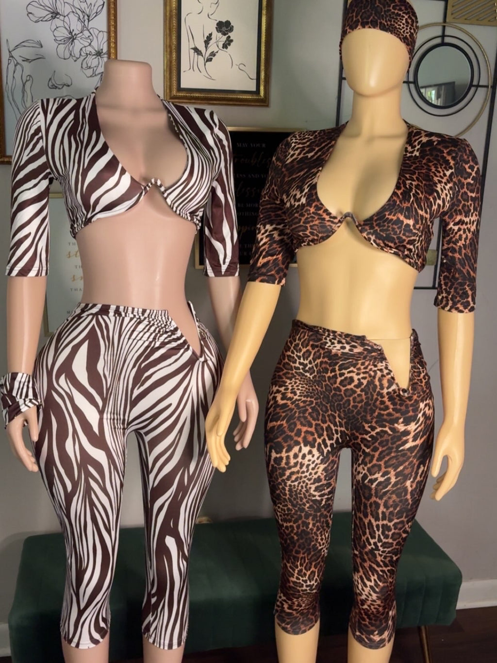 “Wild Side” 3-piece set w/headband